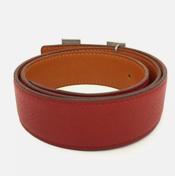 HERMES CONSTANCE H BELT POTIRON LEATHER MENS BELT/R3485 - Picture 5 of 12